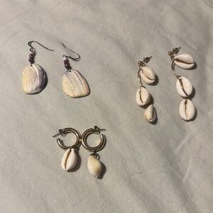 PUKA SHELL earring jewelry bundle